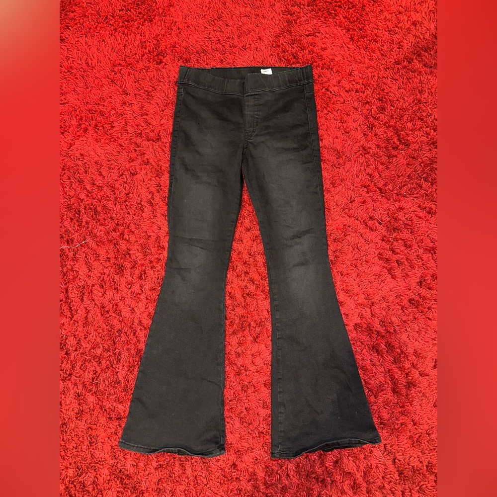 True Religion Black pull on boot cut Jeans